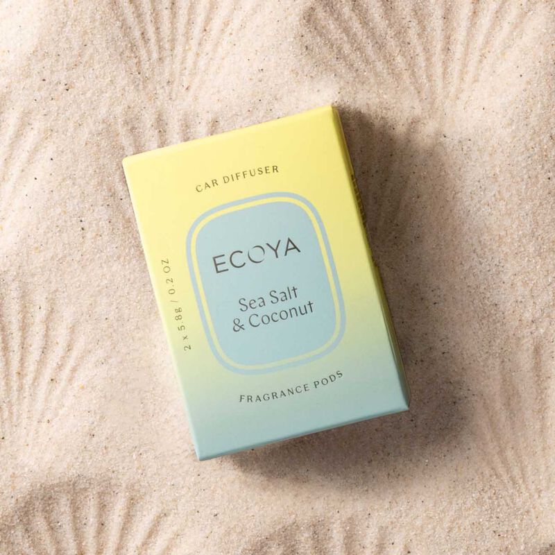 ECOYA Sea Salt & Coconut Car Diffuser Fragrance Pods image number 1
