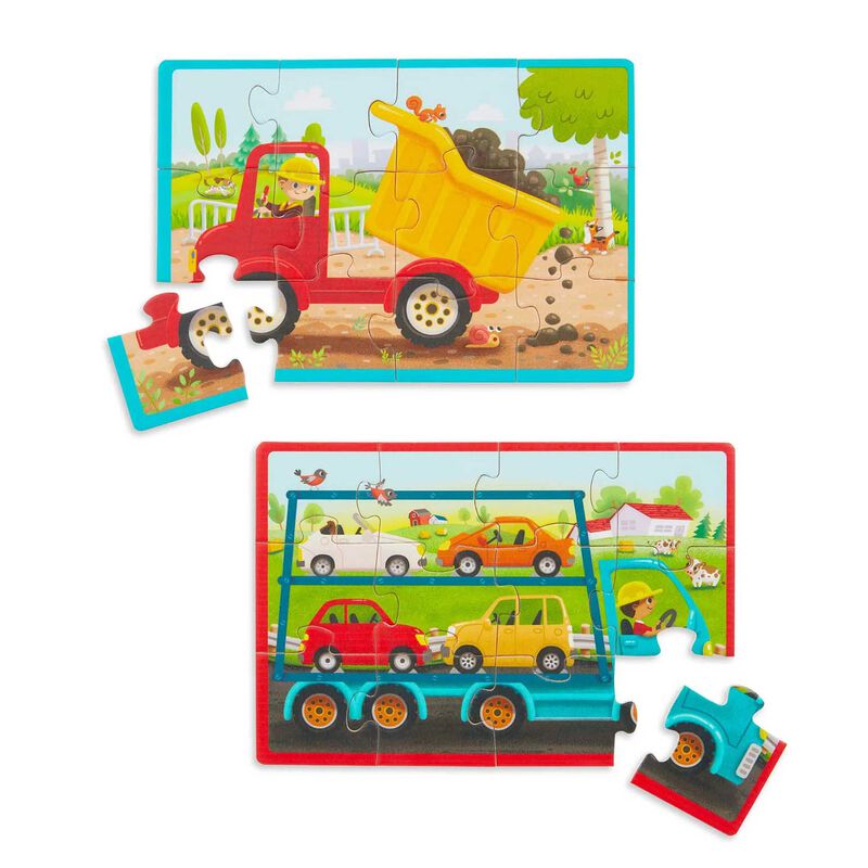B.Toys Wooden Construction Jigsaw Puzzles In A Box image number 1