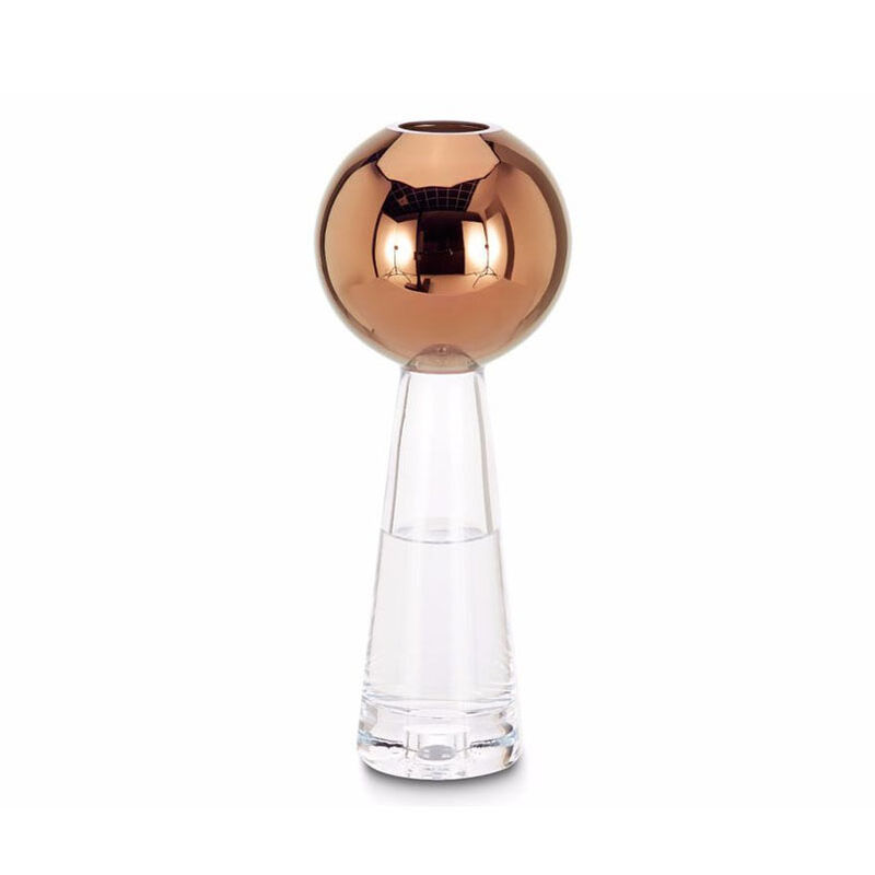 Tom Dixon Tank Vase Stem Mouth Blown Glass & Copper 29cm image number 1