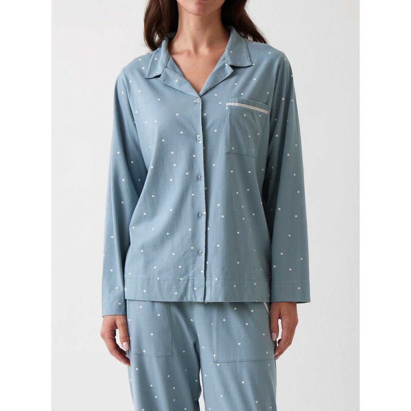 Wallace Cotton Georgie Organic Brushed Cotton Knit PJ Shirt image number 3