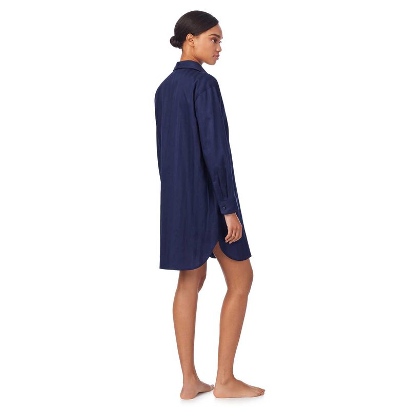 Lauren Ralph Lauren Cotton Shadow Stripe L/S His Shirt Sleepshirt image number 1