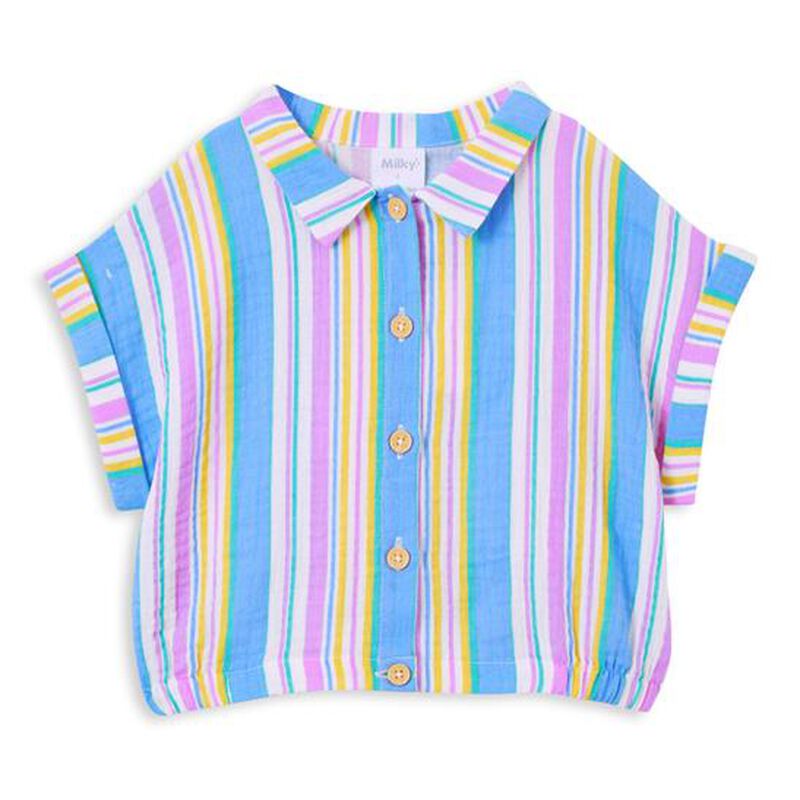 Milky Crinkle Stripe Shirt image number 0