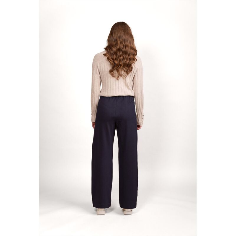 Vassalli Wide Leg Full Length Pant With Side Stripe Panel image number 4