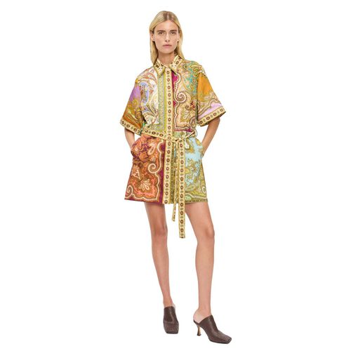 ALÉMAIS Clemenza Spliced Mini Dress