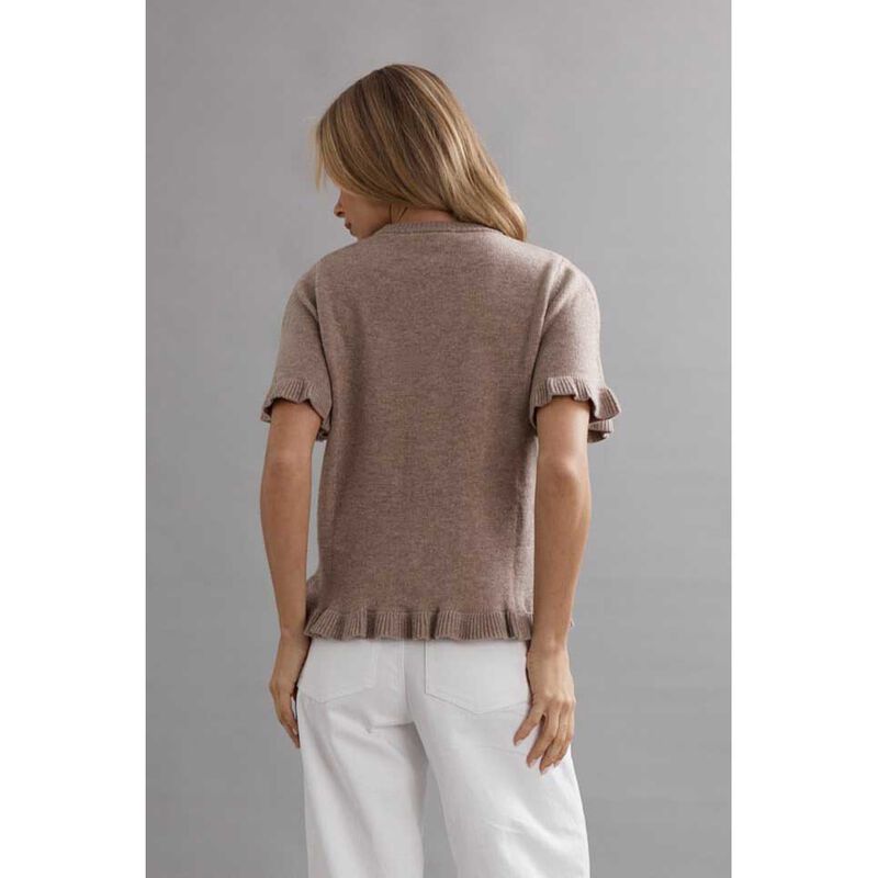Caitlin Crisp Frilly Knit Tee image number 1