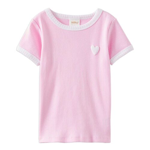 Milky Bonbon Rib Tee 2-7Y