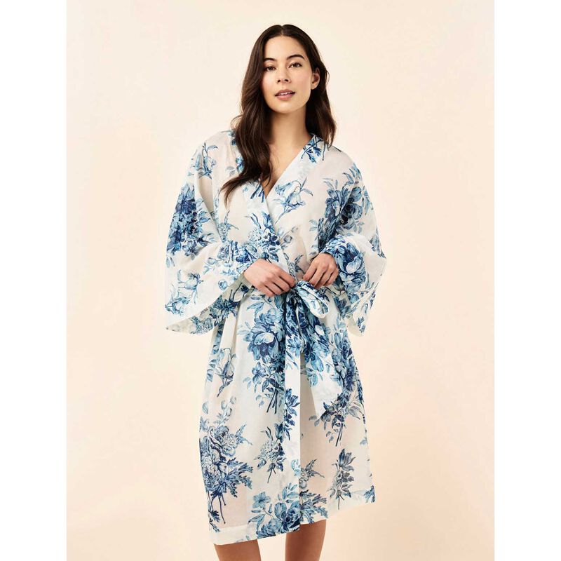 Papinelle Karen Walker Romantic Floral Midi Wide Sleeve Robe image number 3