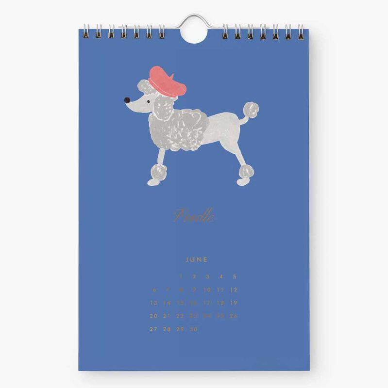 Rifle Paper Co. Dog of the Month 2027 Kitchen Calendar image number 3