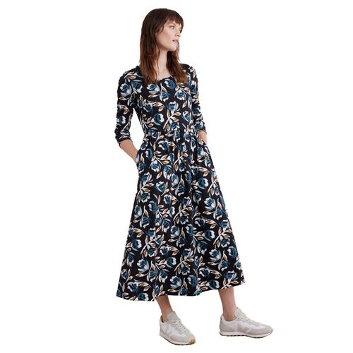 Seasalt Cornwall Emily Dress Feather Flower Onyx