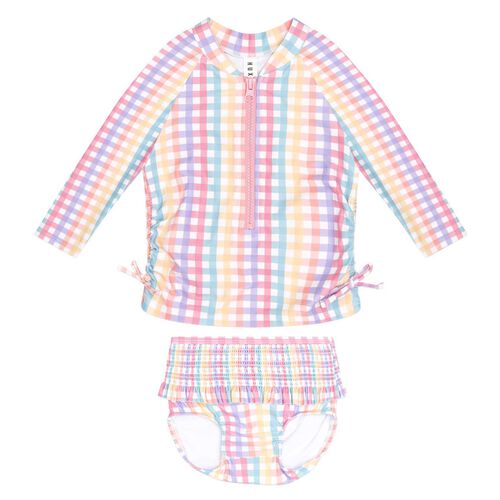 Huxbaby Check 2Pc Swim Set 6M-2Y
