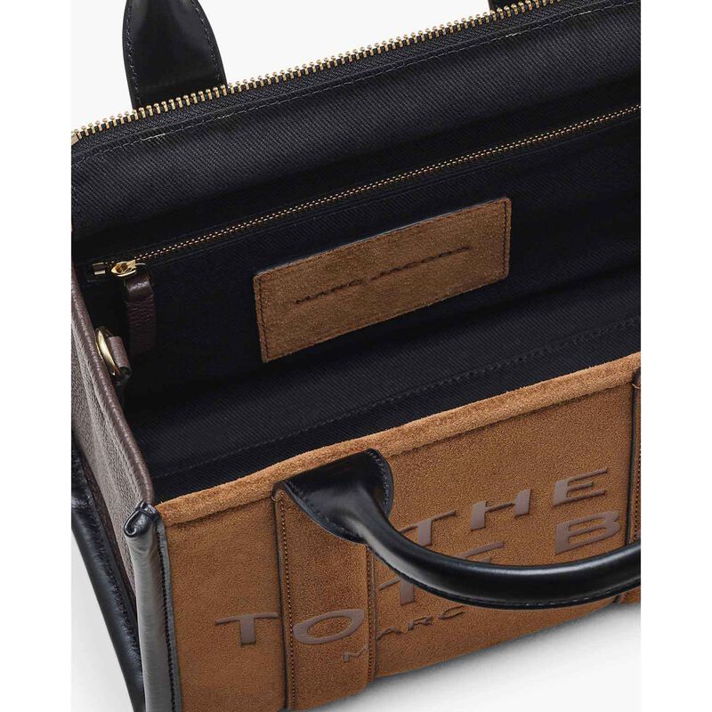 MARC JACOBS The Suede Leather Blocked Small Tote Bag image number 2