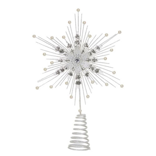 Holly & Ivy Intricate Snowflake Tree Topper