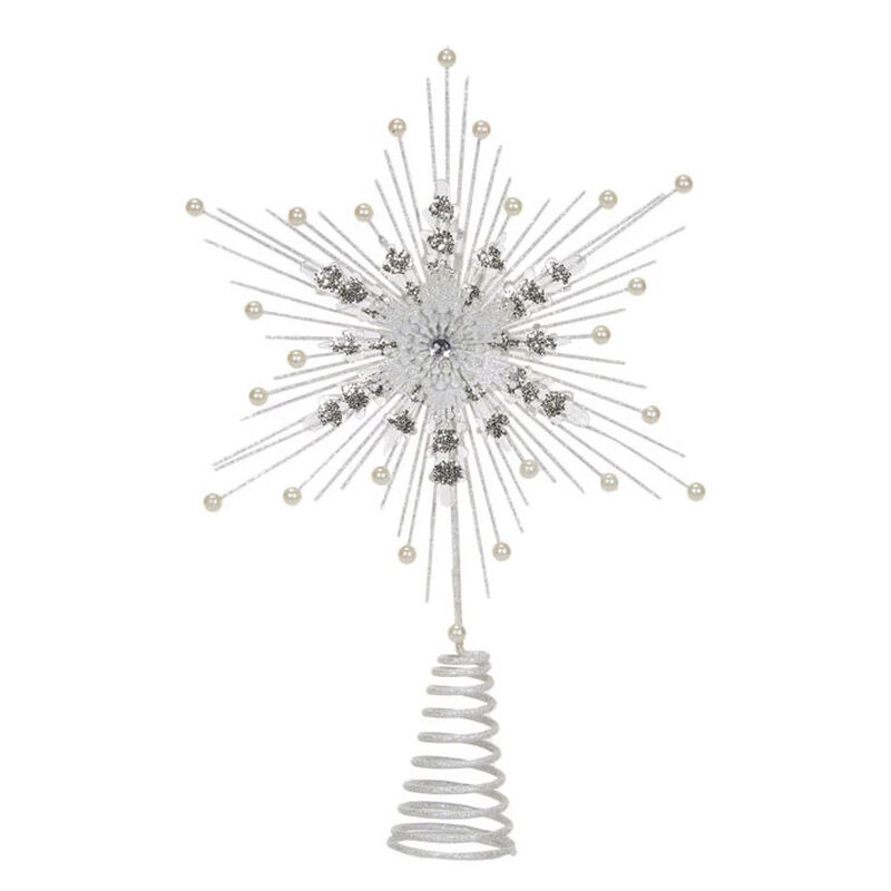 Holly & Ivy Intricate Snowflake Tree Topper image number 0