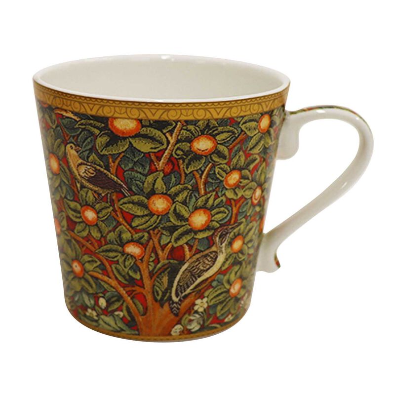 Dyme Bone China Conical Mug Single In Gift Box - Orange Fields Red image number 0