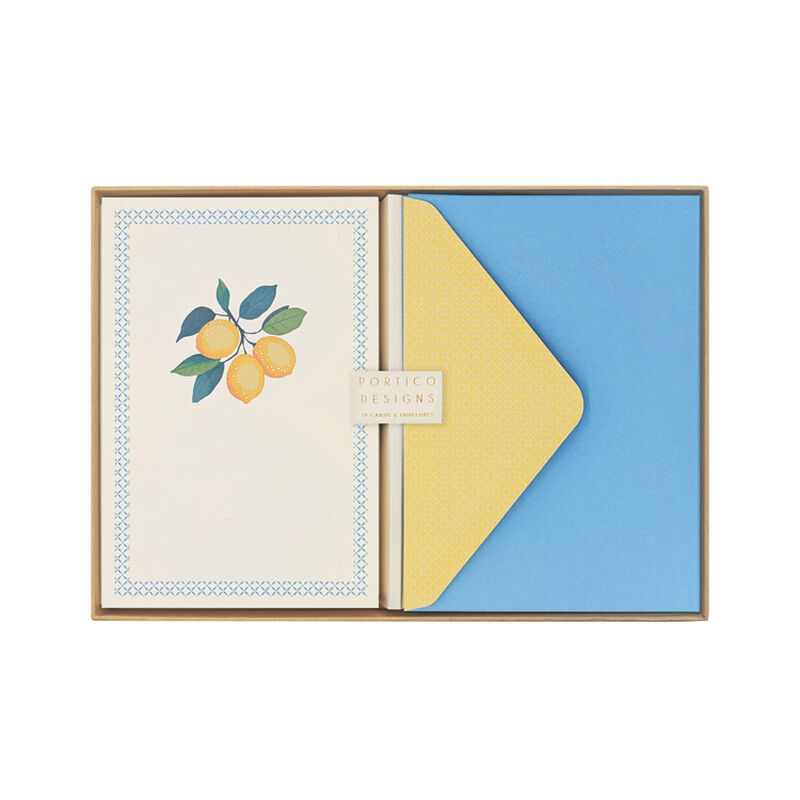 Portico Designs Boxed Notecard Collection - Lemons image number 1