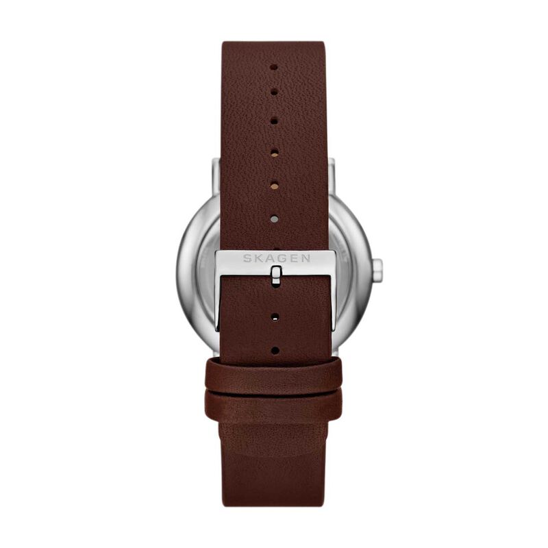 Skagen Signatur Multifunction Brown Leather Watch SKW6941 image number 1