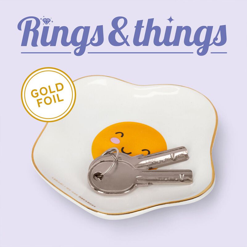 Legami Rings & Things Ceramic Plate - Egg image number 2