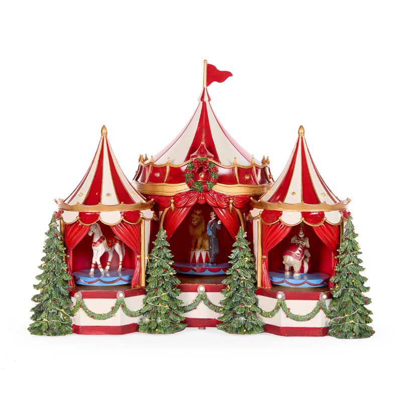Holly & Ivy Circus Tent Music Box Scene image number 0