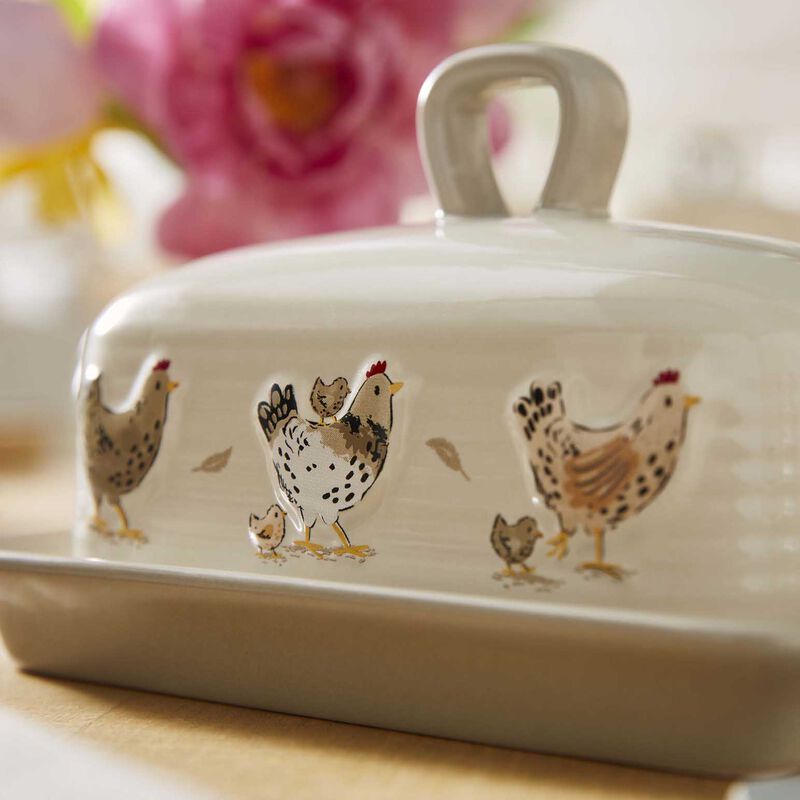 Cooksmart Hen House Lane Butter Dish image number 2