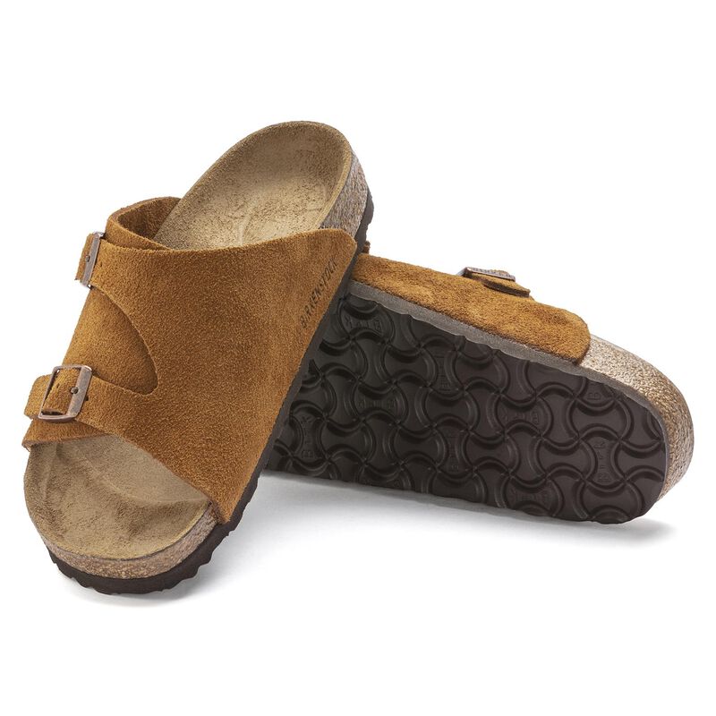 Birkenstock Zürich Suede Mink Regular Width Sandal image number 3