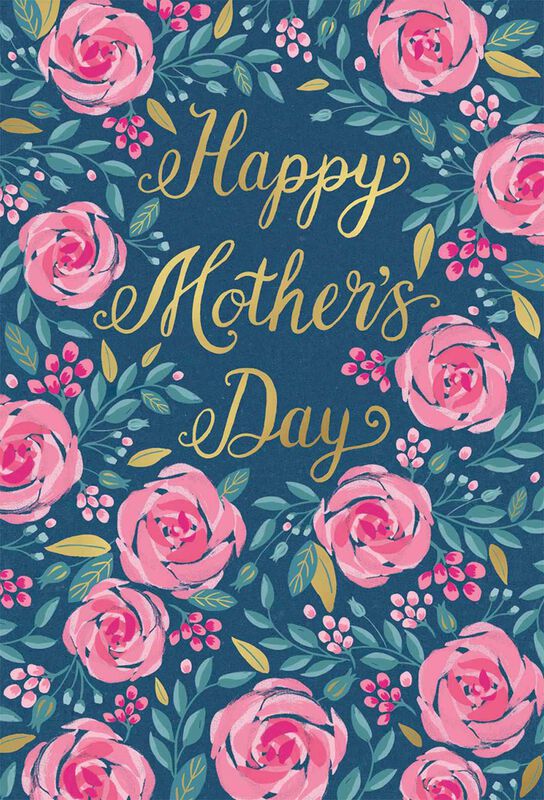 Image Gallery B Garden Pink Ros On Navantiy Mother's Day Card image number 0