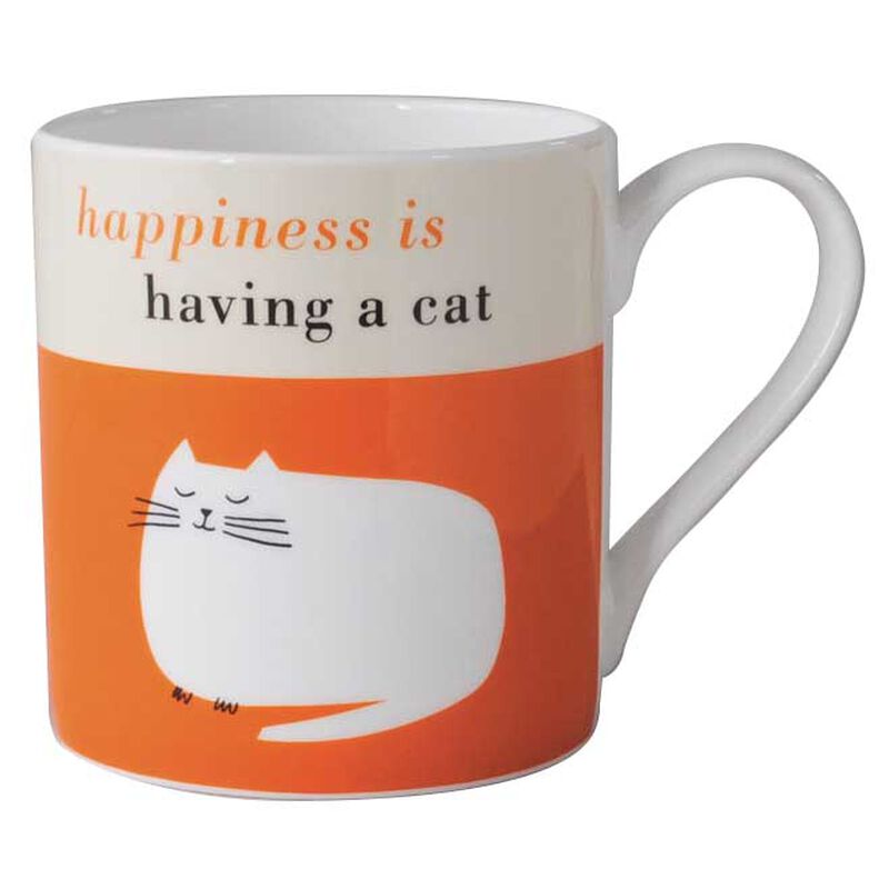 repeat repeat Happiness Catnap Bone China Mug image number 0