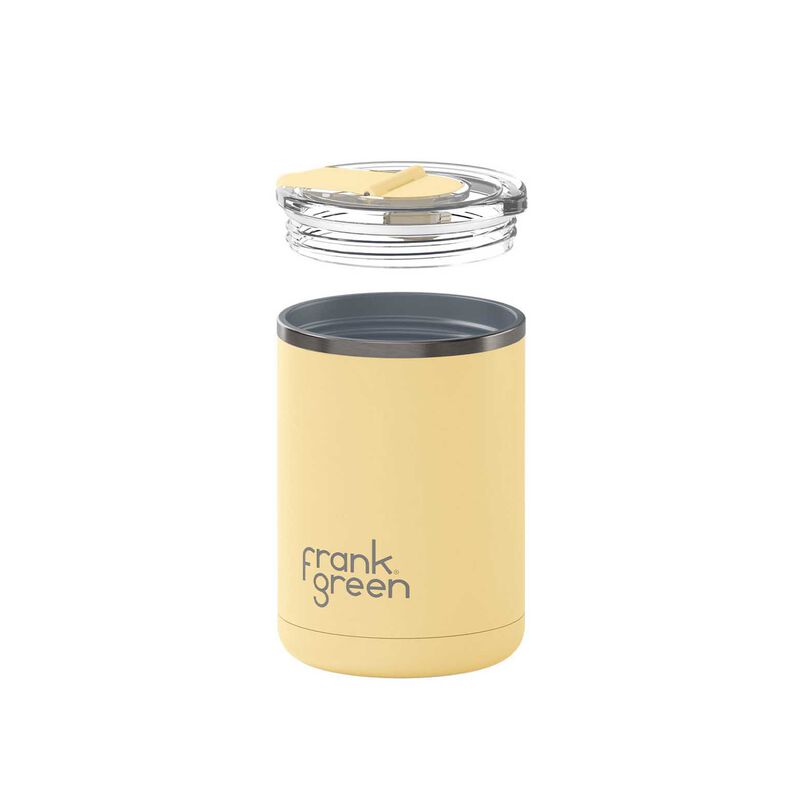 frank green 12oz S/Steel Cup With Screw Hinged Lid Buttermilk image number 3