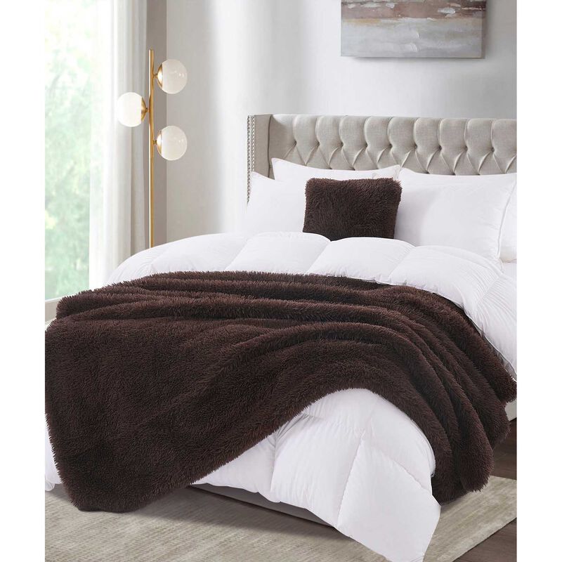 Top Drawer Grizzly Bear Cushion 500Gsm Longpile Fur - 45x45cm With Inner image number 2