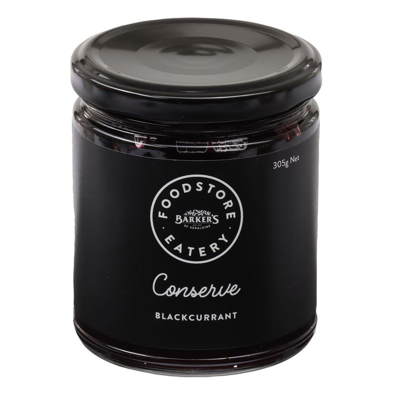 Barker's Foodstore Eatery Label Blackcurrant Conserve 305g image number 0