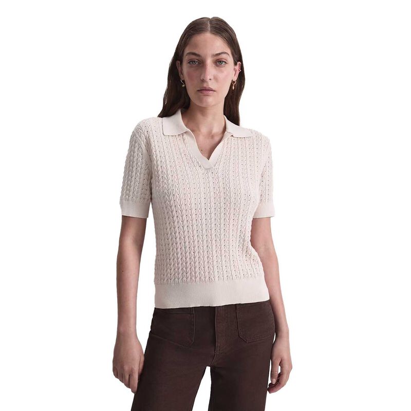 Sportscraft Elka Pointelle Polo Knit image number 4