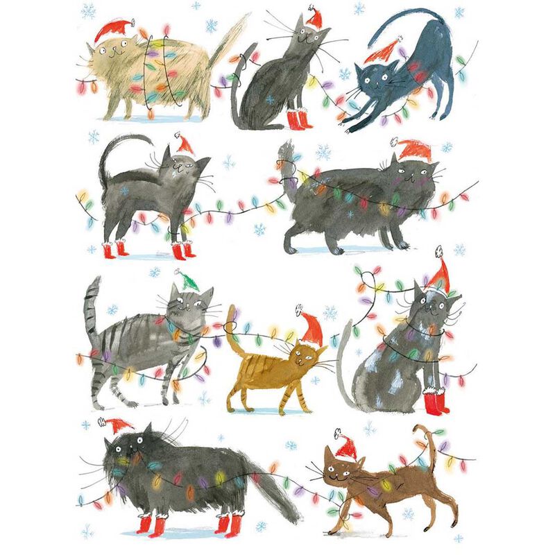 Museums & Galleries D Christmas Cats Boxed Cards 16Pk image number 2