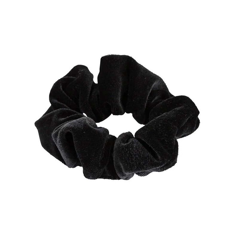 Mae Black Velvet Elastic Scrunchie image number 1