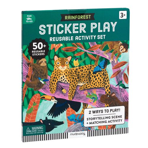 Mudpuppy Rainforest Sticker Play Reusable Activity Set