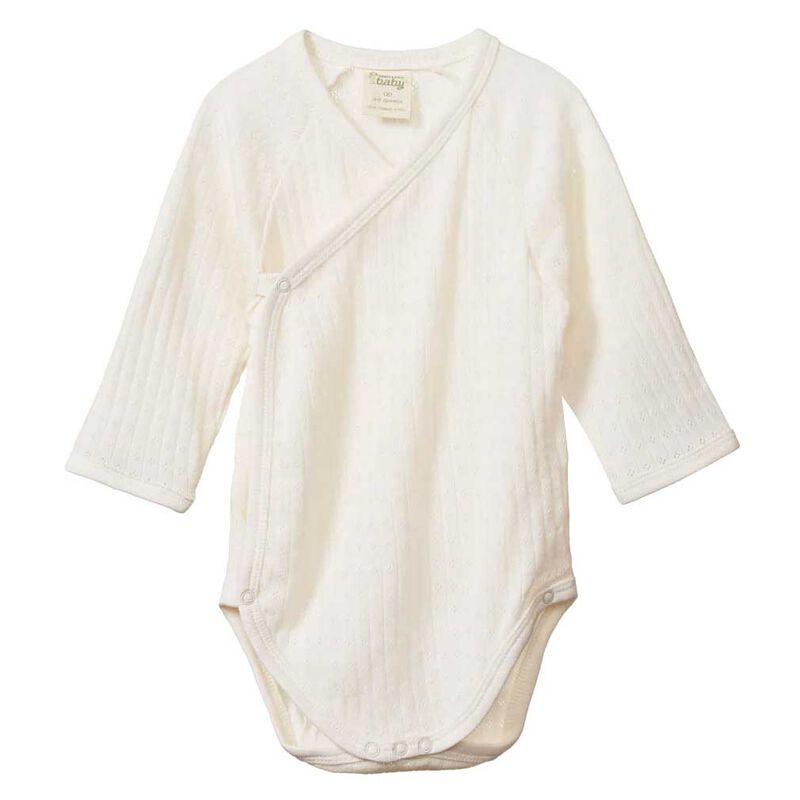 Nature Baby Pointelle Kimono Bodysuit image number 0