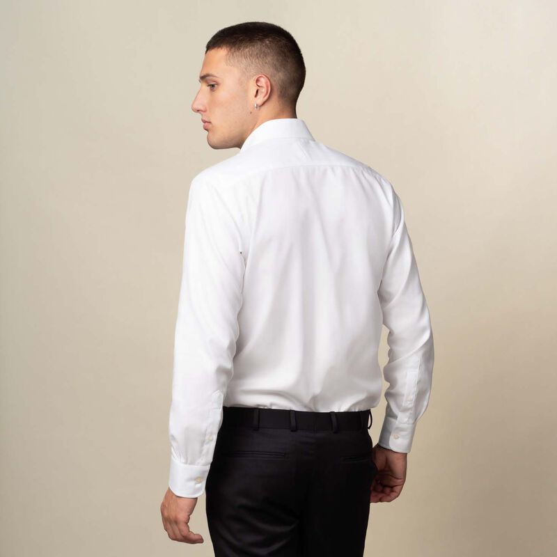 Rembrandt York White Herringbone Non-Iron Shirt image number 1