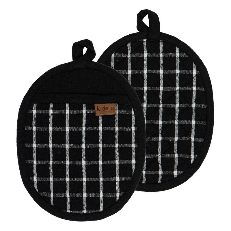 Ladelle Hemingway Black 2Pk Pot Holder image number 0
