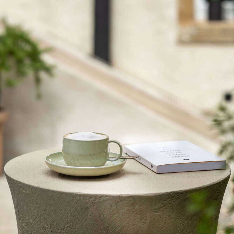 Villeroy & Boch Perlemor Alga Cappuccino Mug Saucer 16cm image number 1