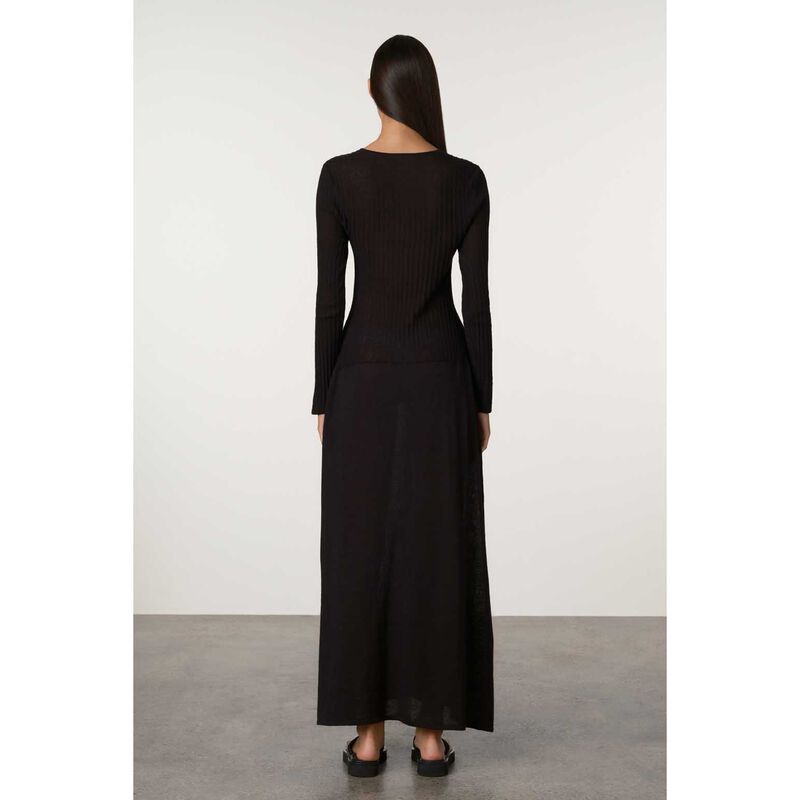 Zulu & Zephyr Black Rib Knit Dress image number 1