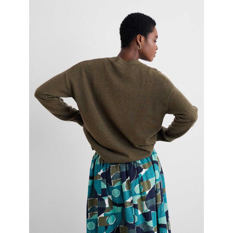 Seasalt Cornwall Senara Cardigan Rich Olive image number 1