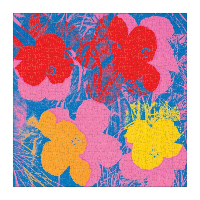 Galison Andy Warhol Flowers 500 Piece Puzzle image number 1