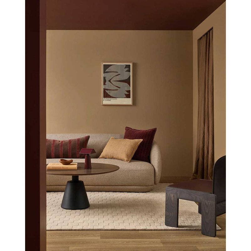 Baya Stria Cushion With Feather Inner 55x55cm - Merlot image number 3