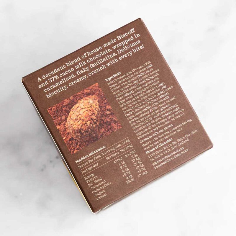 House of Chocolate Biscoff Crumble Milk Chocolate Easter Egg 65g image number 3