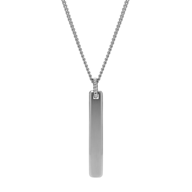 Fossil Vintage Casual Stainless Steel Pendant Necklace image number 0