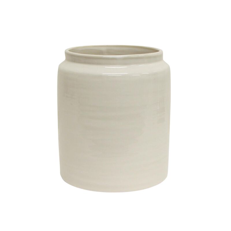 French Country Franco Rustic White Utensil Holder Large image number 0