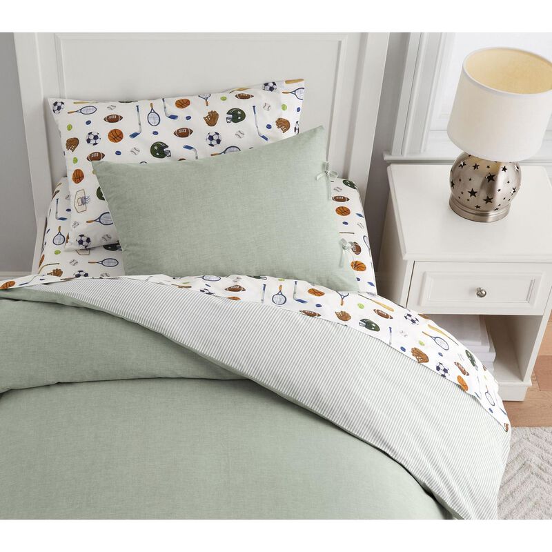 Pottery Barn Kids Organic Core Chambray Duvet Twin image number 0