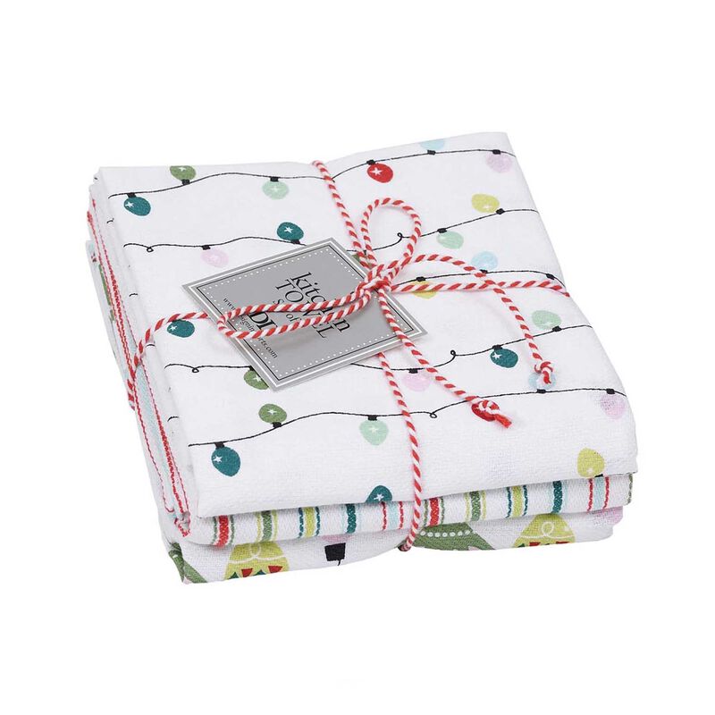 DII Festive Christmas Dishtowels Set Of 3 image number 0