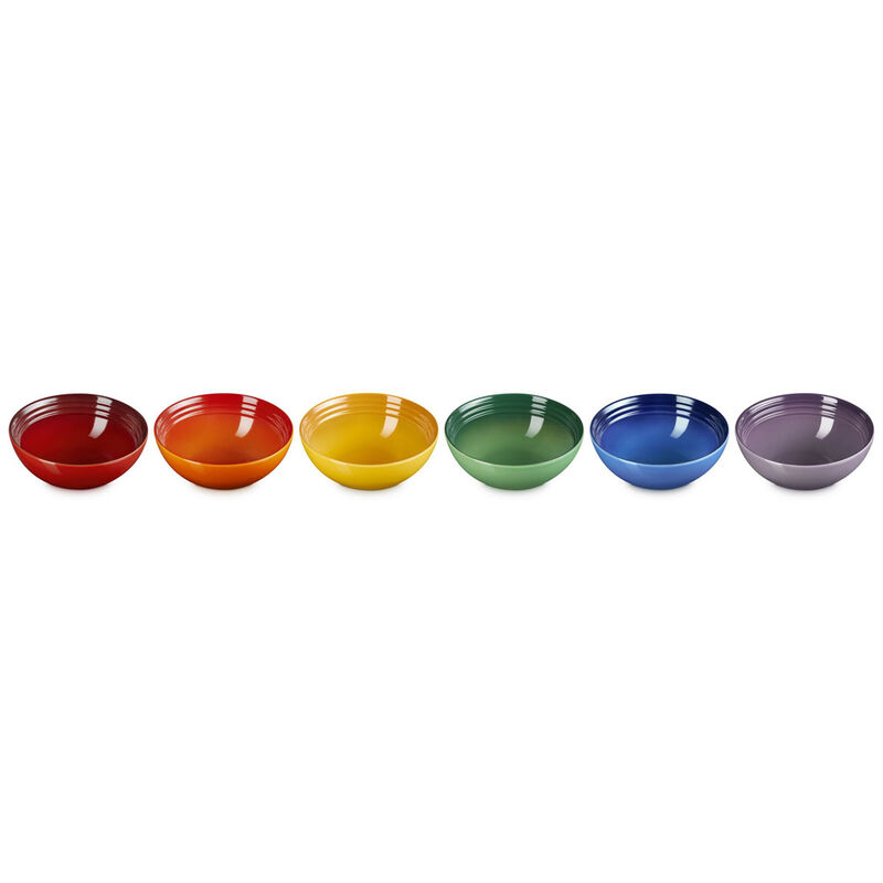 Le Creuset Stoneware Rainbow Set of 6 Cereal Bowls 16cm image number 0