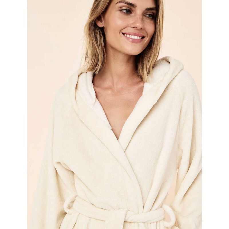 Papinelle Long Plush Hooded Robe image number 2