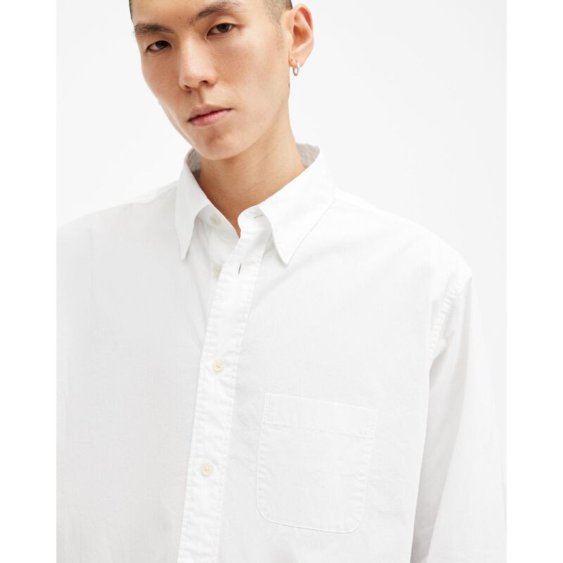 AllSaints Sutta Long Sleeve Relaxed Fit Shirt image number 2