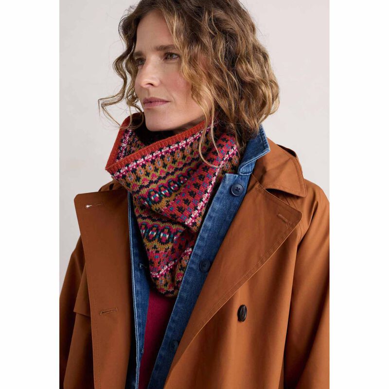 Seasalt Cornwall Touchstone Snood Midwinter Fire Multi image number 1